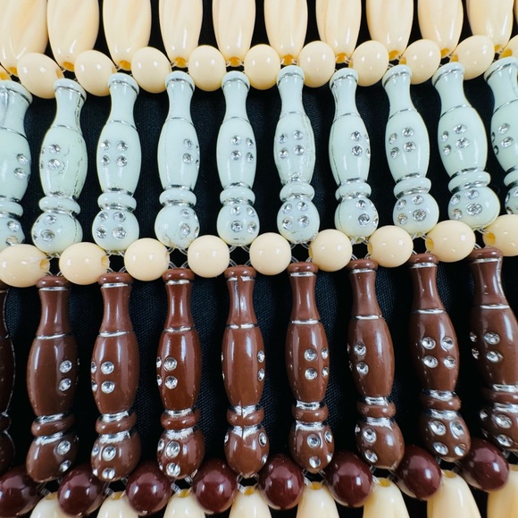 Handcrafted Fully Beaded Purse With Handle Multicolor Unused Statement Piece - Picture 2 of 9